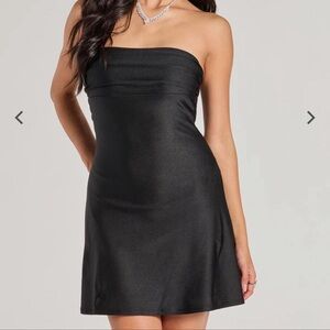 Windsor Black Strapless Mini Dress